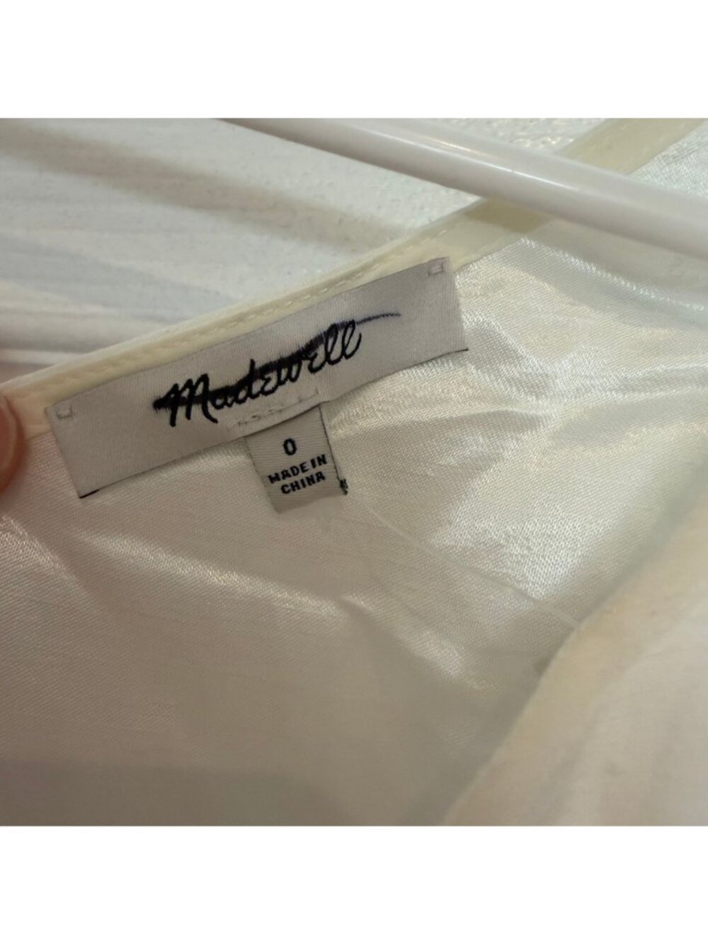 Madewell One-Shoulder Midi Dress Women's Size 0 in Lighthouse White NWT! - Picture 3 of 6